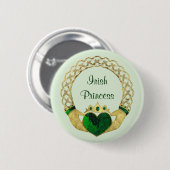 Claddagh Princess Ronde Button 5,7 Cm (Voorkant /achterkant)