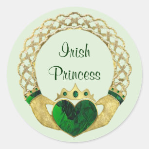 Claddagh Princess Ronde Sticker