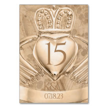 Claddagh Ring Wedding Initialen & Shamrocks