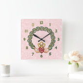 Claddagh Vierkante Klok (Huis)