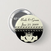 Claddagh Wedding Invitation Set Button (Voorkant /achterkant)
