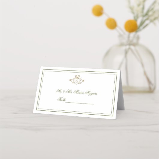 Claddagh Wedding Place Card (Voorkant)