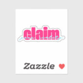 Claim je werkelijkheid | Heet roze en Blauwgroen Sticker (Vel)