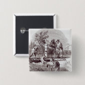 claim op de Turon Vierkante Button 5,1 Cm (Voorkant /achterkant)