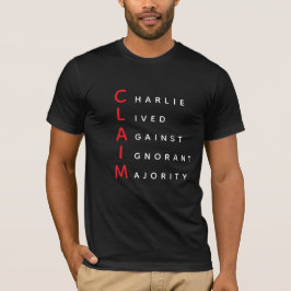 CLAIM, Zwart t-shirt, Republiek, Rood, debat, Reli T-shirt