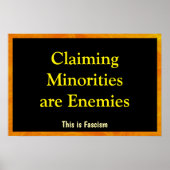 Claiming Minorities are Enemies Poster (Voorkant)