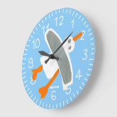 Clair bleu John Dyer Horloge murale Seagull (Angle)