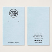 Clair Bleu Oreille Ajouter Logo Porte-Affichage (Devant & derrière)