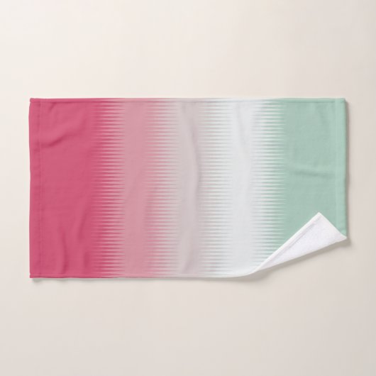 Clair bleu vert gris gris gris marron rouge (Serviette à main)