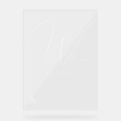 Clair calligraphie Bienvenue à notre panneau Maria (Recto)