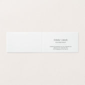 Clair Classique Blanc Élégant Simple Card (Outside Unfolded)