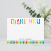 Clair Coloré Plaid Personnalisé Merci Notes (Debout devant)