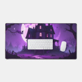 🖤 Clair de Lune Hanté – Tapis de Bureau (Clavier et souris)