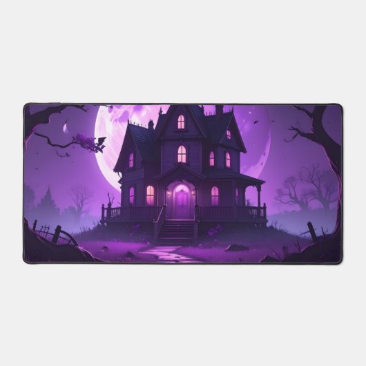 🖤 Clair de Lune Hanté – Tapis de Bureau (Recto)