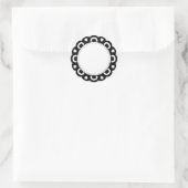 Clair élégant simple mandala étiquette autocollant (Sac)