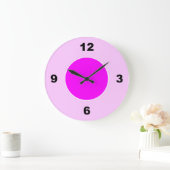 Clair et rose foncé Grand nombre noir Horloge (Maison)
