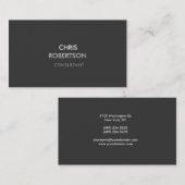 Clair gris élégant Carte de visite attrayant (Devant / Derrière)