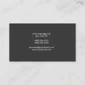 Clair gris élégant Carte de visite attrayant (Dos)