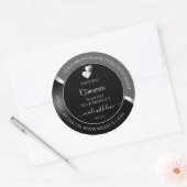 Clair gris noir Wavy Silver Hearts Étiquette produ (Enveloppe)