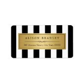 Clair noir blanc Gras Étiquette Or (Devant)