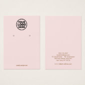 Clair rose Ajouter votre carte d'affichage d'oreil (Devant & derrière)