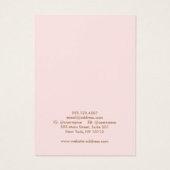 Clair rose Ajouter votre carte d'affichage d'oreil (Dos)