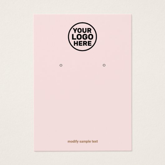 Clair rose Ajouter votre carte d'affichage d'oreil (Devant)