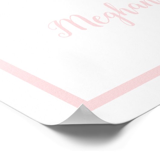 Clair rose classique Laurel Crest Affiche de bienv (Coin)