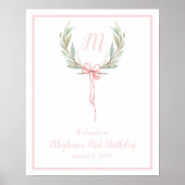 Clair rose classique Laurel Crest Affiche de bienv (Devant)
