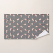 Clair rose gris foncé modèle flamand de Noël (Serviette à main)