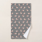 Clair rose gris foncé modèle flamand de Noël (Serviette à main)