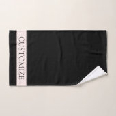 Clair rose pâle Bleu Bande et Élégant Texte modifi (Serviette à main)