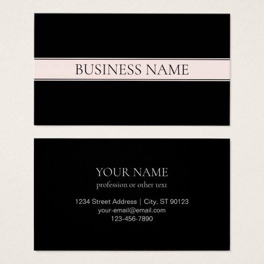 Clair rose pâle Bleu Bande et Élégant Texte modifi (Devant & derrière)