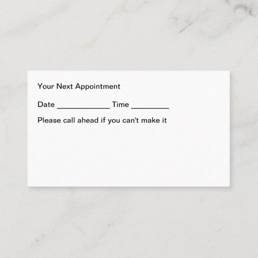 Clair Simple Manucure Clou Cartes de visite de bea (Dos)