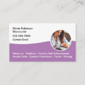 Clair Simple Manucure Clou Cartes de visite de bea (Devant)