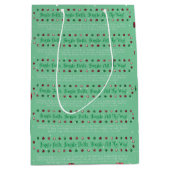 Clair vert Jingle cloches Sac cadeau de Noël (Devant)