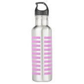 Clair violet rayures géométriques Bouteille d'eau (Dos)