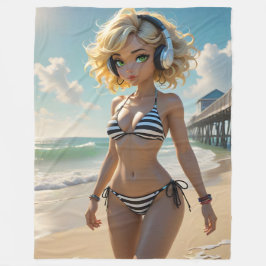 Claire Dollz Fleece Blanket Deken