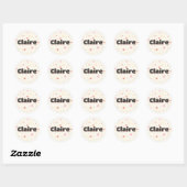 Claire naam schattig ontwerp ronde sticker (Vel)