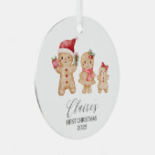 Claire Personalized Baby's First Christmas Metalen Ornament (Voorkant Rechts)