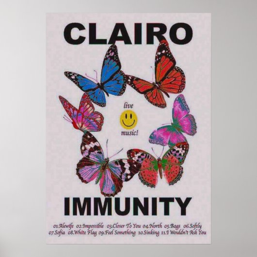 Clairo Immunity Album Poster (Voorkant)