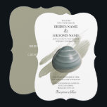 Clam Aquarelle Stroke Wedding Invitations<br><div class="desc">Cette chambre offre une vue sur la mer ou sur la piscine. Mariage sur la plage avec une palourde placée au-dessus d'un trait d'aquarelle élégant. Les tons terreux bleu-vert poussiéreux de la palourde donnent au design une esthétique naturelle. La couleur de trait de peinture est également utilisée pour le côté...</div>