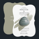 Clam Aquarelle Stroke Wedding Invitations<br><div class="desc">Cette chambre offre une vue sur la mer ou sur la piscine. Mariage sur la plage avec une palourde placée au-dessus d'un trait d'aquarelle élégant. Les tons terreux bleu-vert poussiéreux de la palourde donnent au design une esthétique naturelle. La couleur de trait de peinture est également utilisée pour le côté...</div>