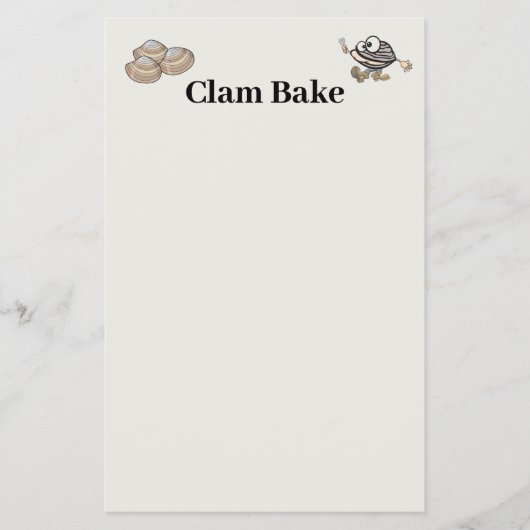 Clam Bake Invitation Flyer (Voorkant)