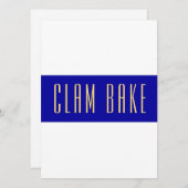 CLAM BAKE Modern Summer White Royal Blue Stripes (Voorkant / Achterkant)