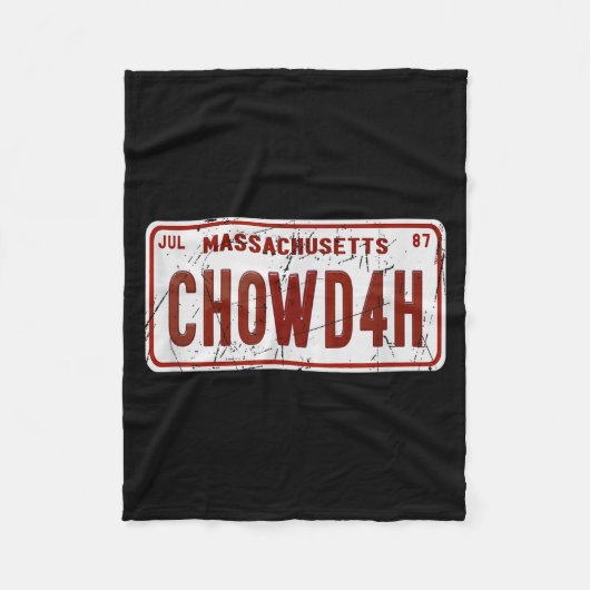 Clam Chowder Boston Accent Chowdah Funny  Fleece Deken (Voorkant)