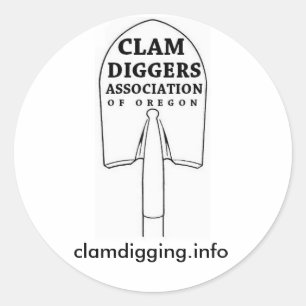 Clam Diggers Association Bumpersticker Ronde Sticker