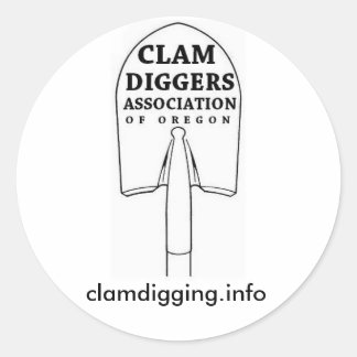 Clam Diggers Association Bumpersticker Ronde Sticker