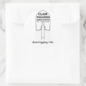 Clam Diggers Association Bumpersticker Ronde Sticker (Tas)