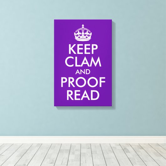 Clam en bewijs lezen canvas afdruk (Insitu (Houten vloer))